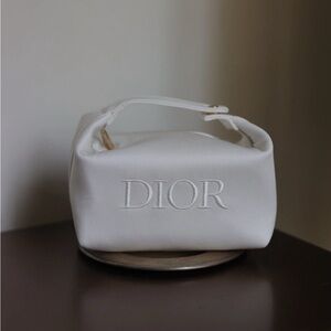 Dior White Travel Cosmetic Case
